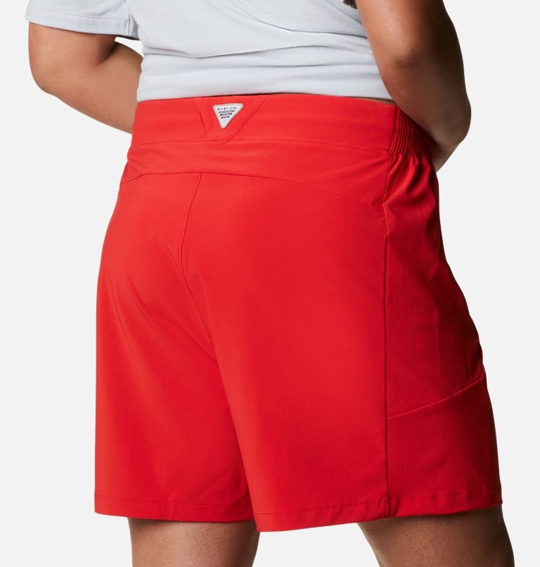 Women's Columbia PFG Tidal II Shorts Red | Plus Size CA-ZL481